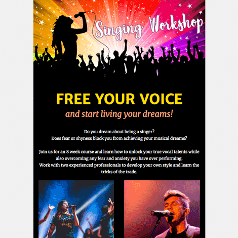 Online Singing Workshop Invite